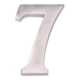 NUMERO 7 NIQUEL MATE 10cm FIJACION INVISIBLE EDM