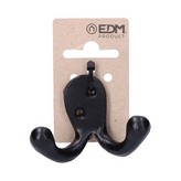 COLGADOR DOBLE FORJA NEGRO EN CARTÓN COLGANTE EDM