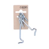 2 ALDABILLAS DOBLE HEMBRILLA 75mm ZINC EN CARTÓN COLGANTE EDM