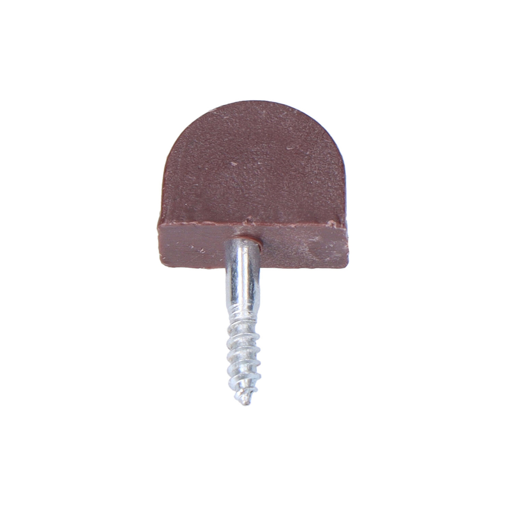 PACK 8 unid. PORTA-ESTANTE SEMI REDONDO PEQUEÑO MARRON EDM - Ítem