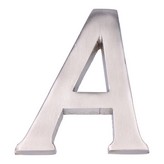 LETRA A NIQUEL MATE 10cm FIJACIÓN INVISIBLE EDM
