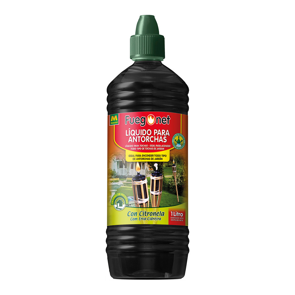 LIQUIDO PARA ANTORCHAS CON CITRONELA 1 L - FUEGONET 231558 MASSÓ