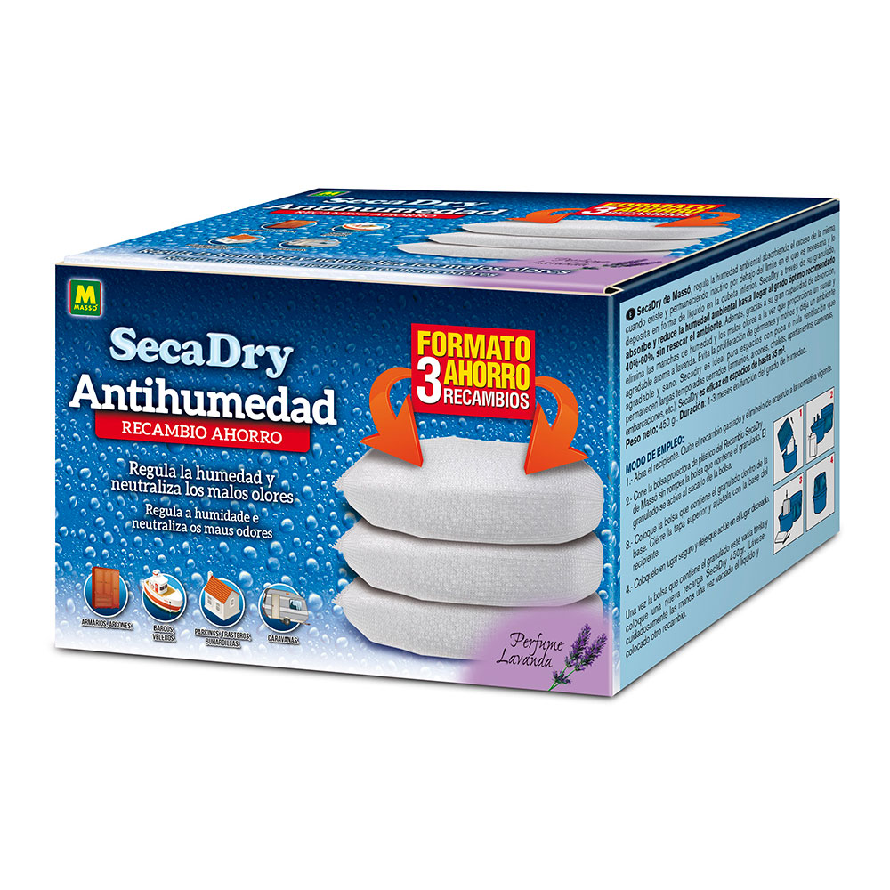 PACK RECAMBIO SECADRY ANTIHUMEDAD 3 unid. 231484 MASSO