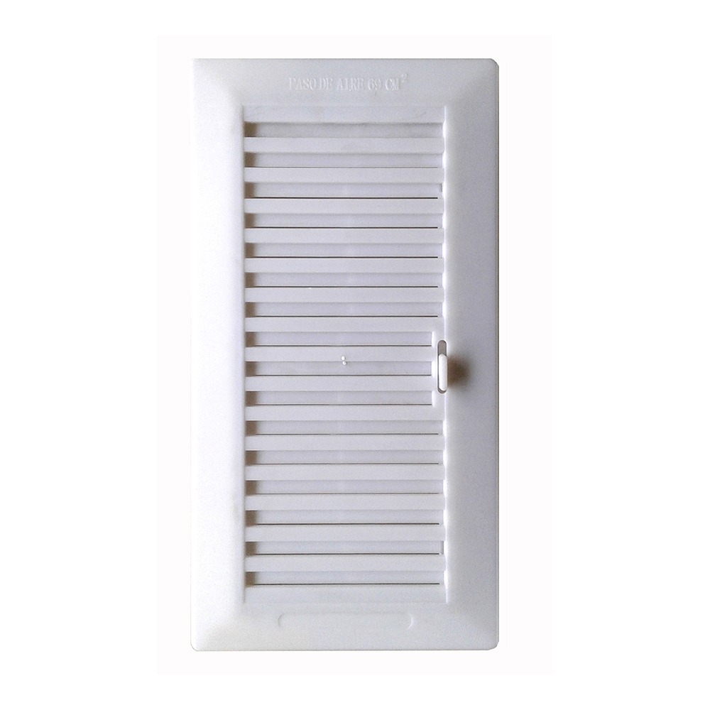 REJILLA EMPOTRAR REGULABLE 13.3x26cm + MARCO ABS BLANCO (G)