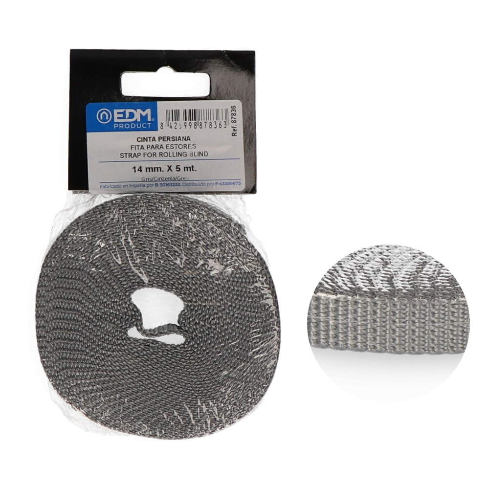 CINTA PERSIANA MINI 14mm x 5m GRIS EDM - Ítem