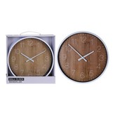 RELOJ PARA PARED EFECTO MADERA Ø25cm.