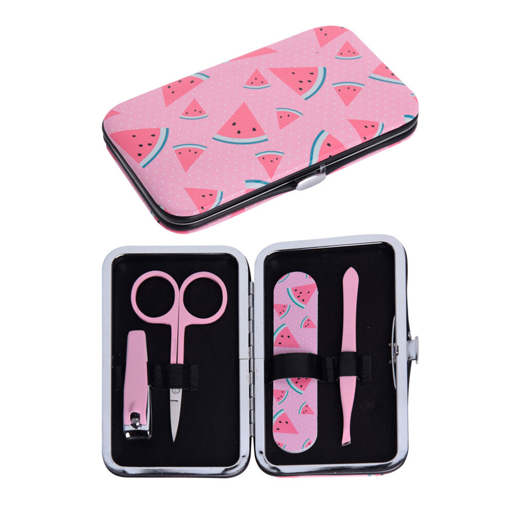 ESTUCHE MANICURA 4 PIEZAS DISEÑOS VARIOS - Ítem