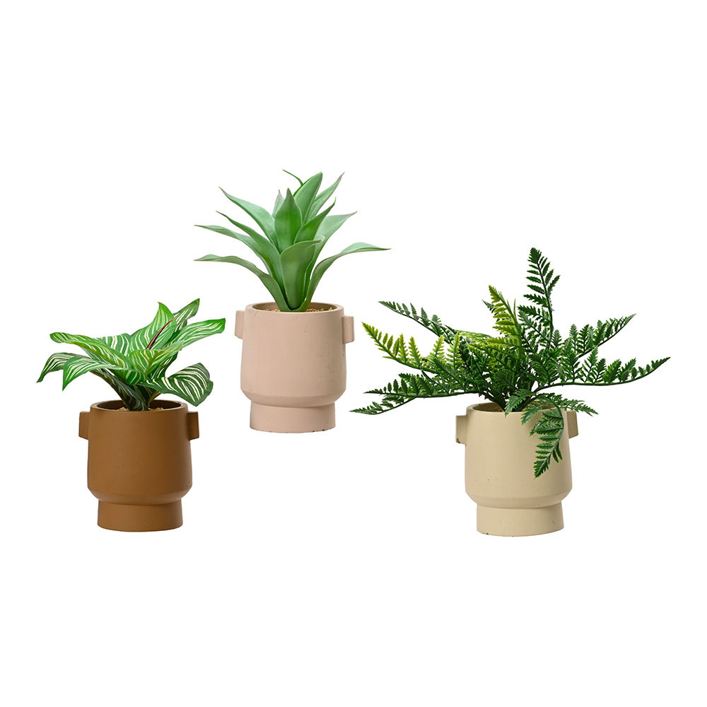 PLANTA ARTIFICIAL DE 25cm CON MACETAS COLORES SURTIDOS 808559