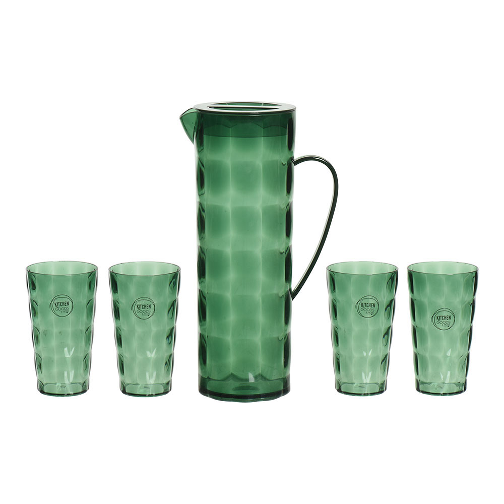 SET DE BOTELLA Y 4 VASOS 100% RECICLADOS PARA EXTERIOR Y INTERIOR 827051