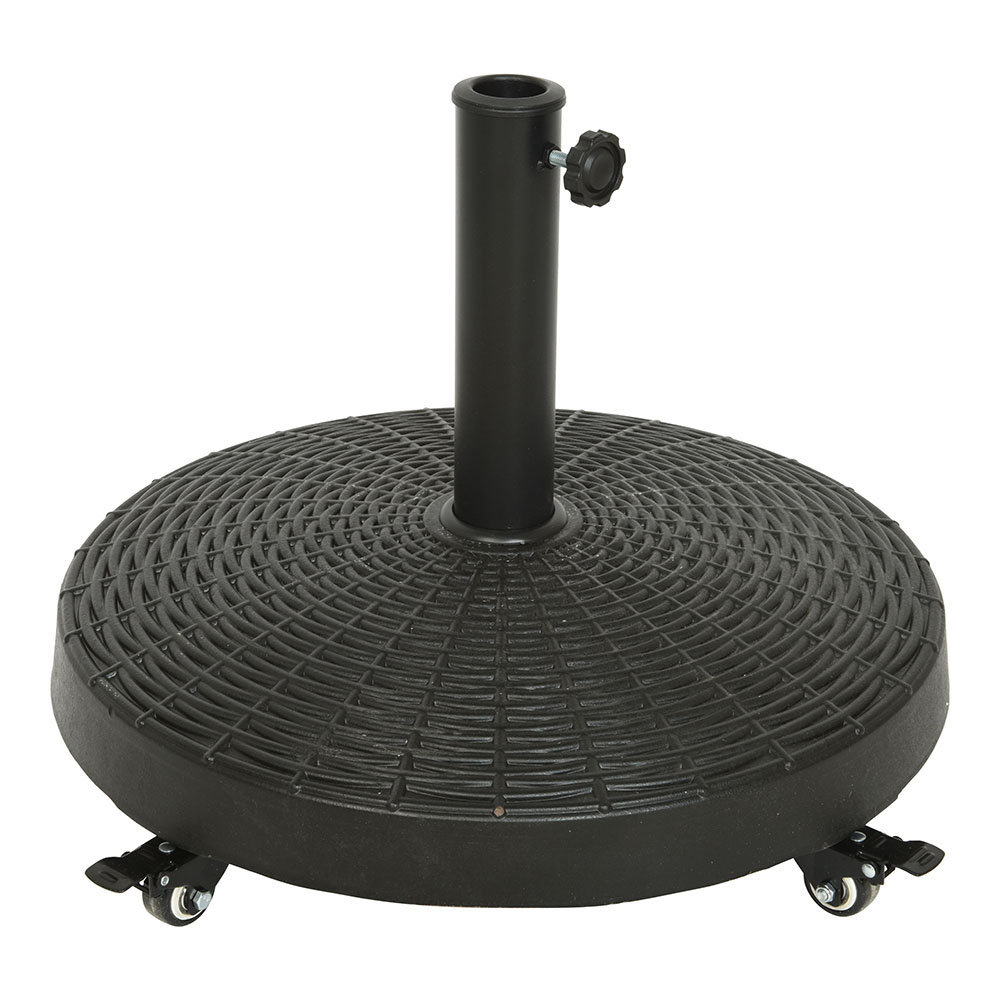 BASE PARA PARASOL CON RUEDAS COLOR NEGRO DIÁMETRO 52cm 841097 - Ítem