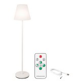 LÁMPARA DE PIE COLOR BLANCO PARA EXTEIOR Y INTERIOR RECARGABLE CON MANDO A DISTANCIA 150cm 894460