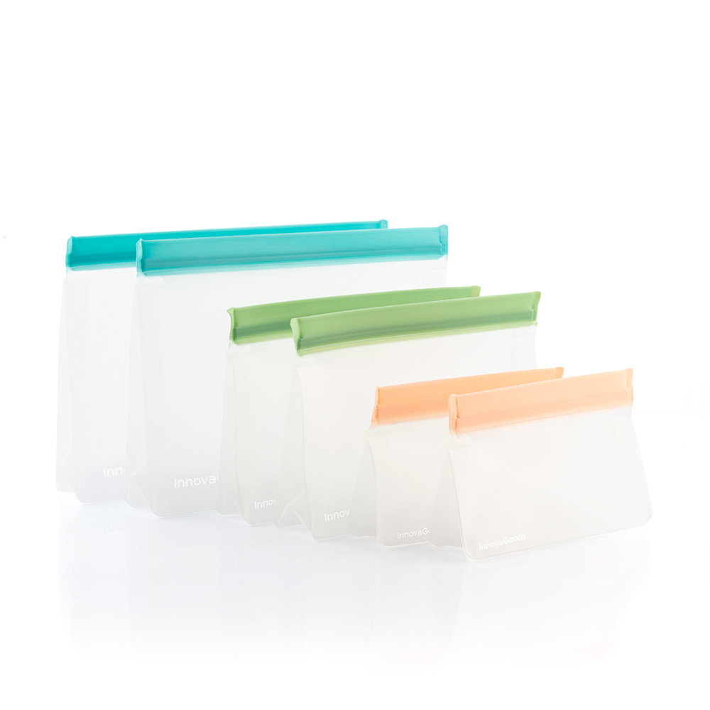 SET DE BOLSAS REUTILIZABLES HERMÉTICAS ZAGS 6 PIEZAS V0103189 INNOVAGOODS - Ítem