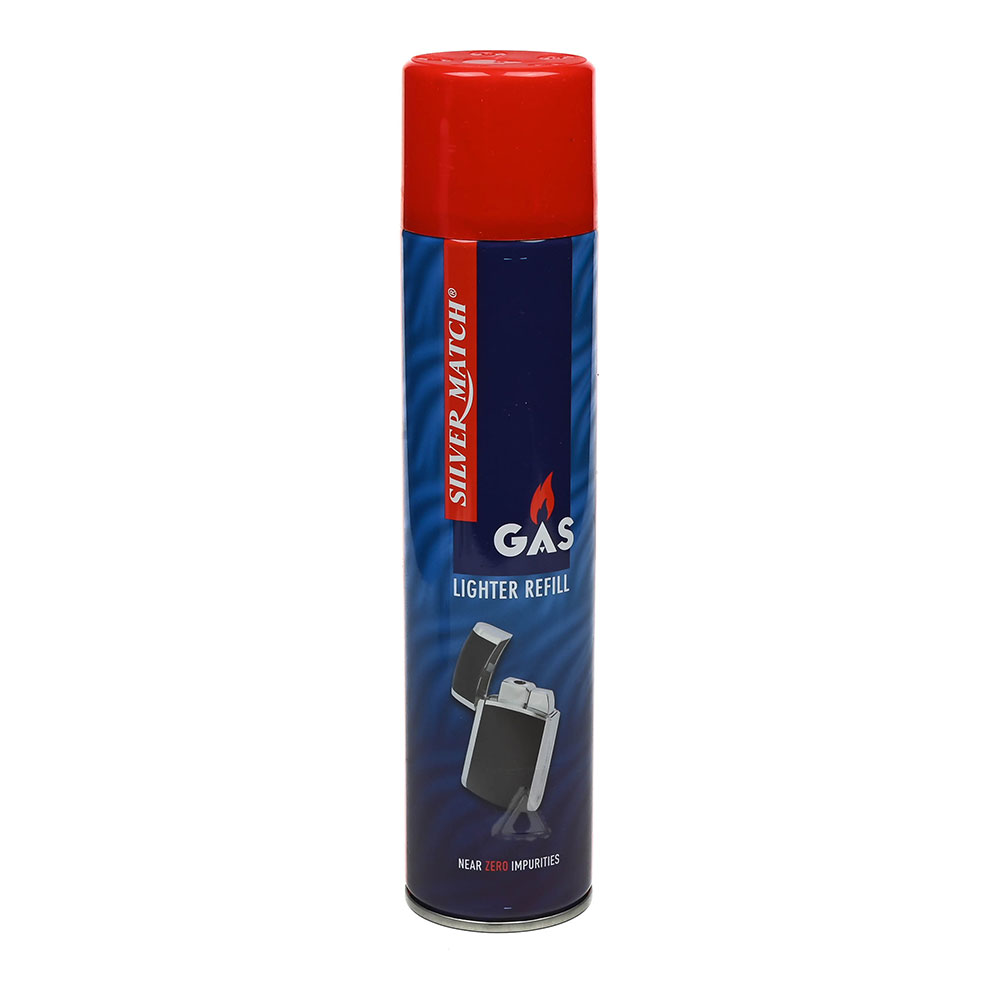 CARTUCHO DE RECARGA DE GAS PARA ENCENDEDORES 300ml SILVER MATCH