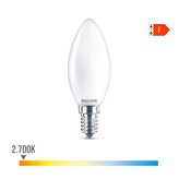 BOMBILLA VELA LED E14 4,3W 470lm 2700K LUZ CALIDA Ø3,5x9,7cm. PHILIPS