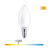 BOMBILLA VELA LED E14 6,5W 806lm 4000K LUZ DIA Ø3,5x9,7cm. PHILIPS