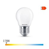 BOMBILLA ESFERICA LED E27 4,3W 470lm 2700K LUZ CALIDA Ø4,5x8,2cm PHILIPS