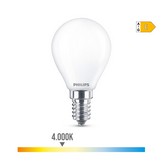 BOMBILLA ESFERICA LED E14 6,5W 806lm 4000K LUZ DIA Ø4,5x8cm PHILIPS