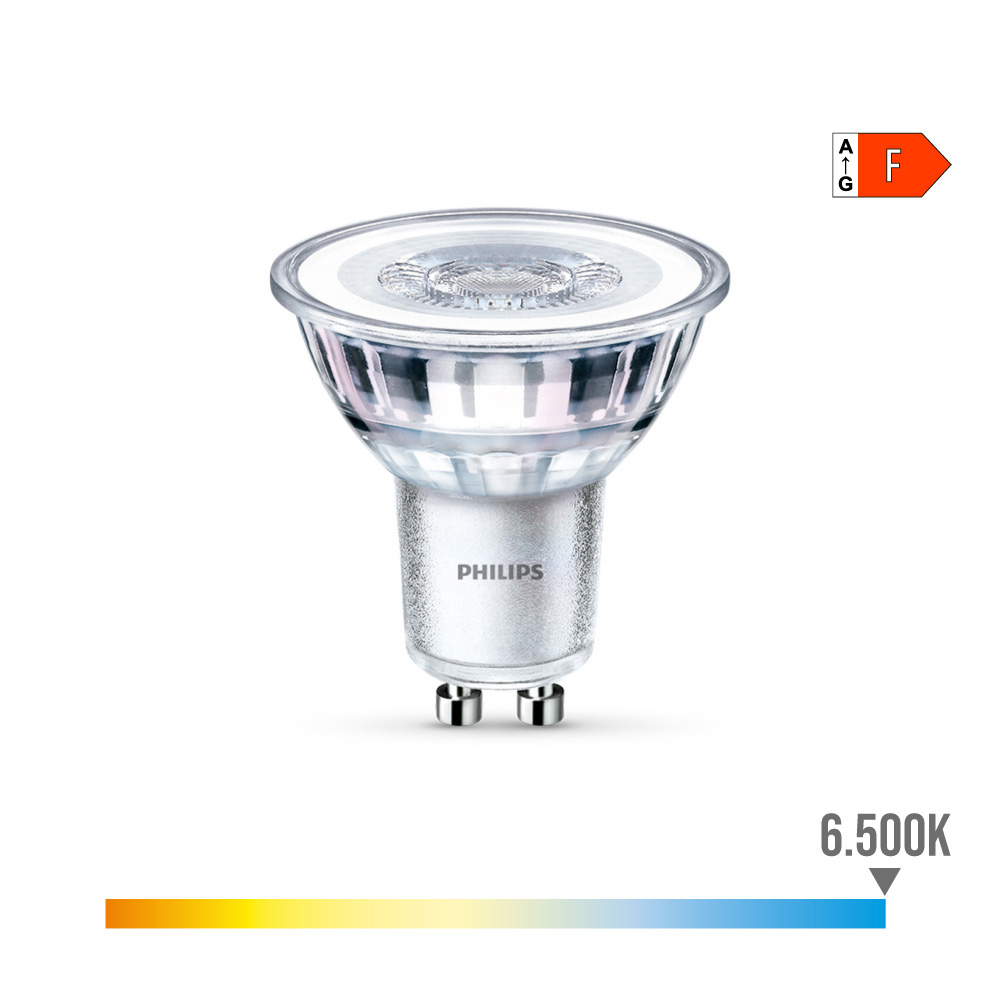 BOMBILLA GU10 LED 4,6W 390lm 6500K LUZ FRIA Ø5x5,4cm PHILIPS