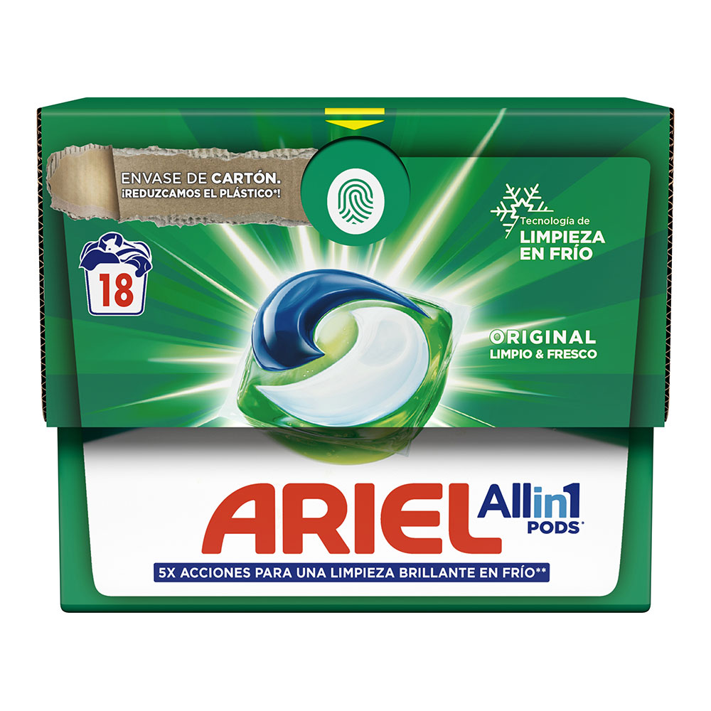 ARIEL PODS 3 EN 1 REGULAR 18 DOSIS