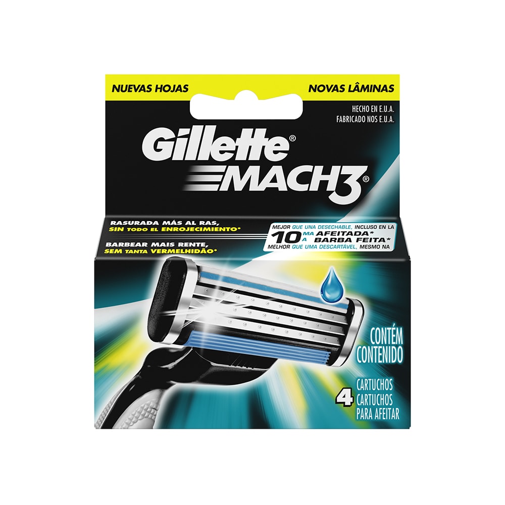 GILLETTE REC MACH3 PACK 4 CUCHILLAS DE RECAMBIO