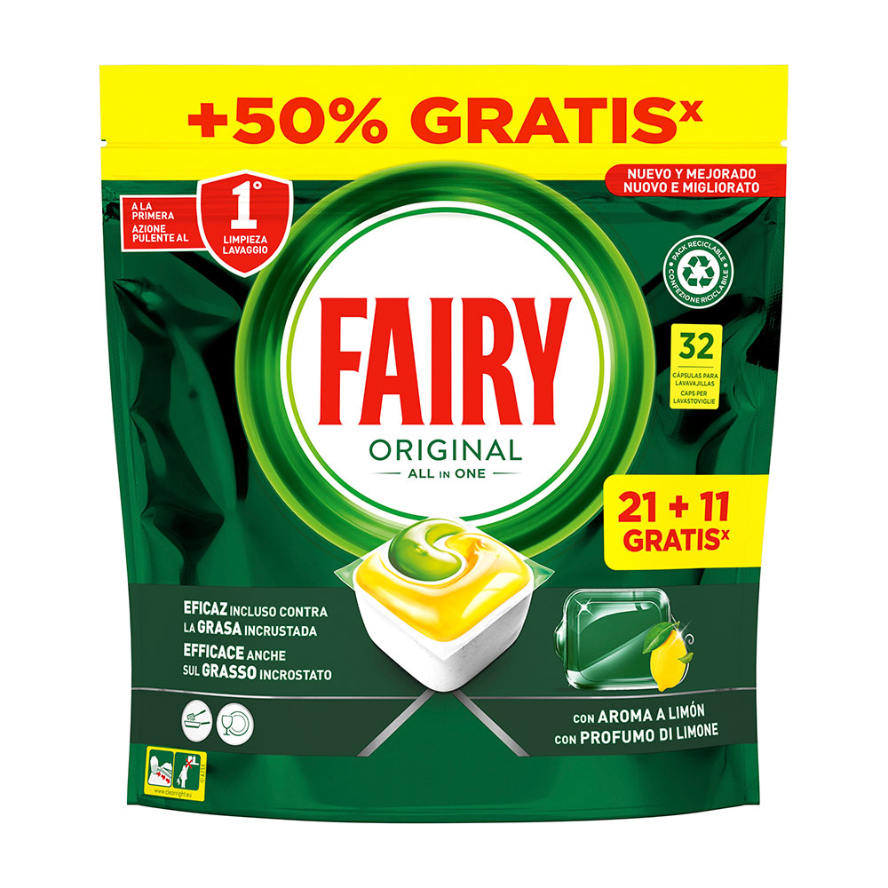 FAIRY LAVAVAJILLAS ORIGINAL LIMÓN 21+11 - Ítem