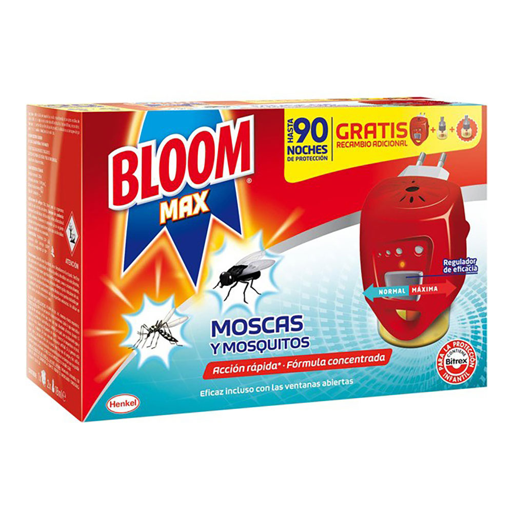 INSECT BLOOM MAX ELÉCTRICO APARATO+2 RECAMBIOS (MOSCAS Y MOSQUITOS)