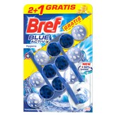 WC COLGADOR BREF ACTIVO AGUA AZUL Y ROSA HIGIENE 2+1