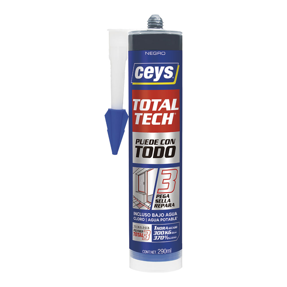 CEYS TOTAL TECH NEGRO CARTUCHO 290ml 507221