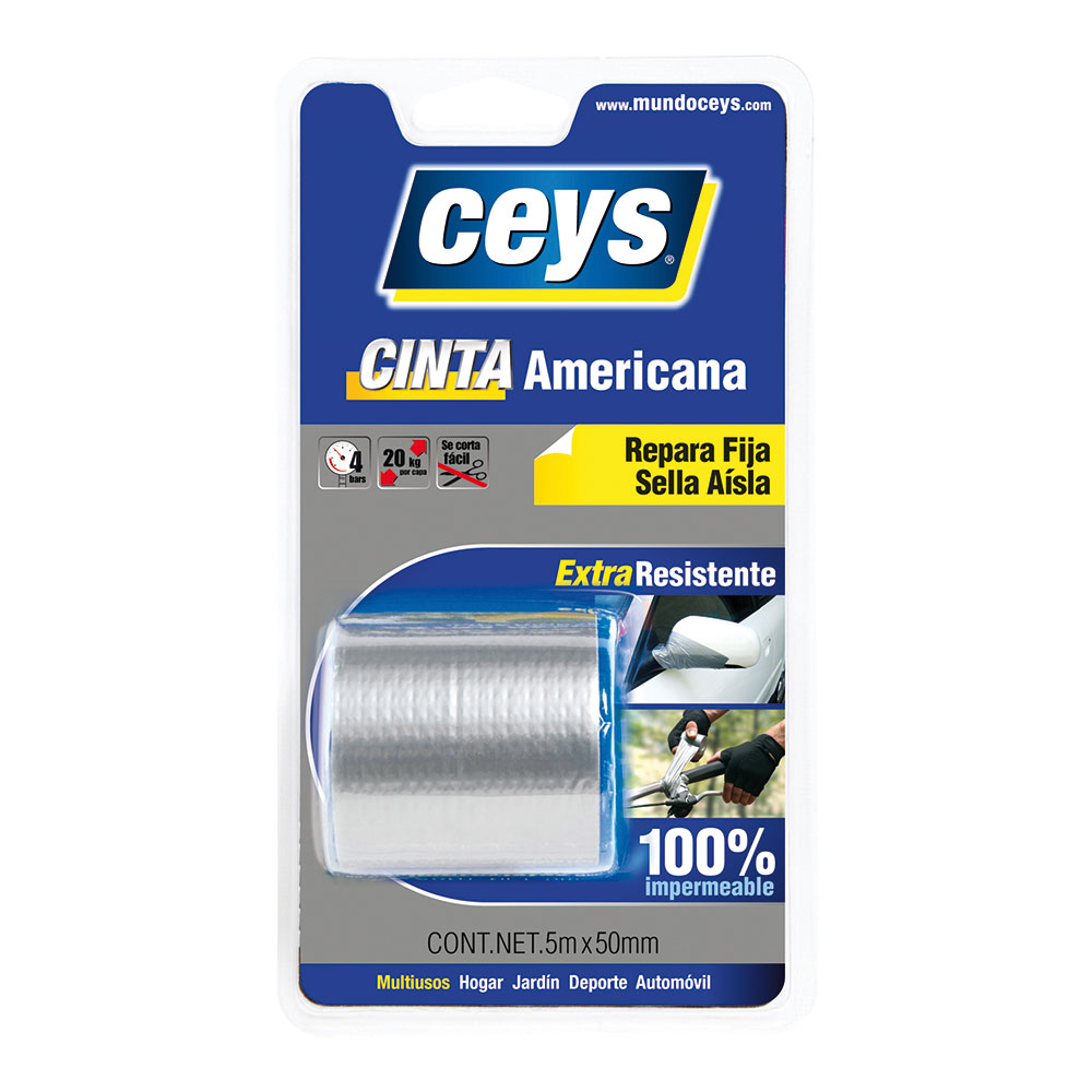 CEYS CINTA AMERICANA PLATA BLISTER 5m x 5mm 507601 - Ítem