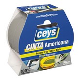 CEYS CINTA AMERICANA PLATA ROLLO 25m x 50mm 507603