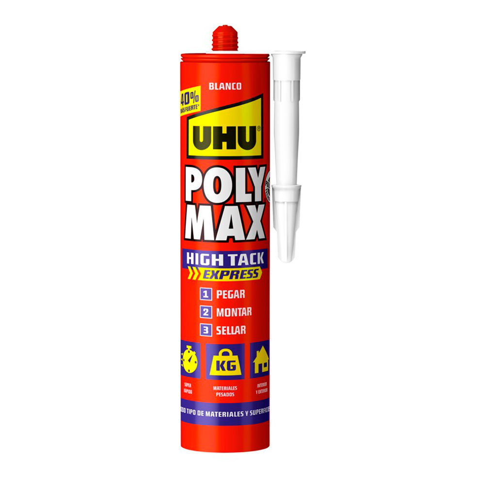UHU POLY MAX HIGH TACK® EXPRESS BLANCO 40% 440g REF. 7000131 - Ítem