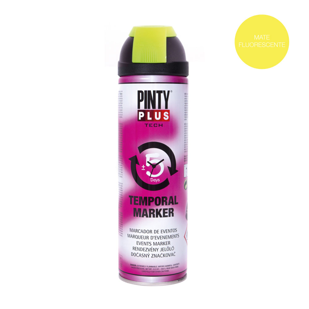 PINTURA EN SPRAY PINTYPLUS TECH MARCADOR EVENTOS 650cc AMARILLO T146