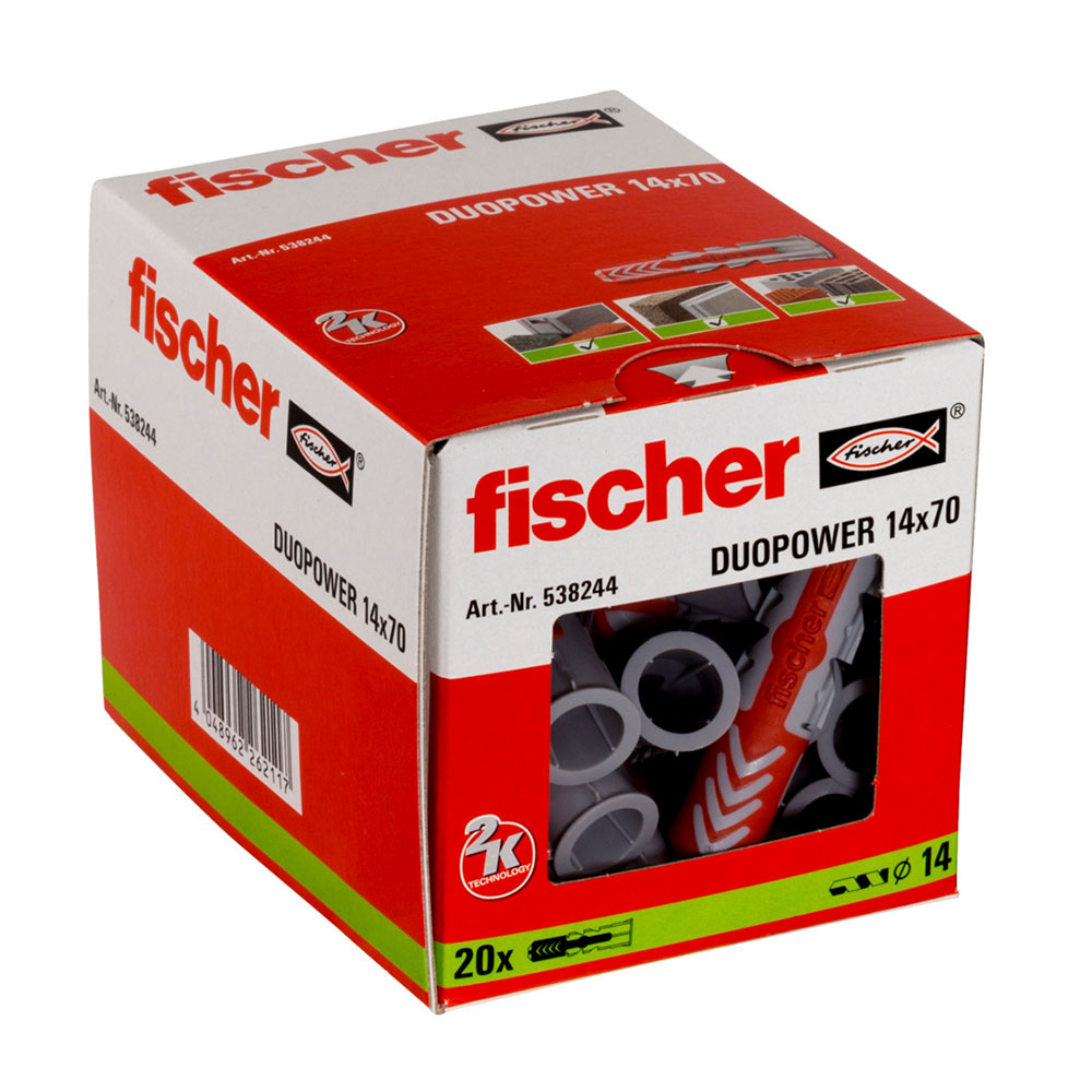 PACK 20 TACOS DUO POWER 14x70 538244 FISCHER