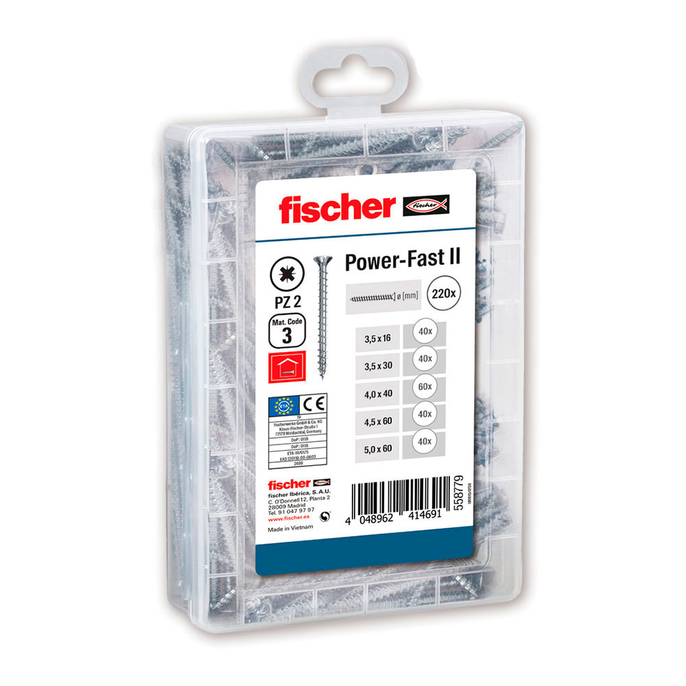 PACK 220 TORNILLOS SURTIDOS FPFII MISTERBOX 558779 FISCHER