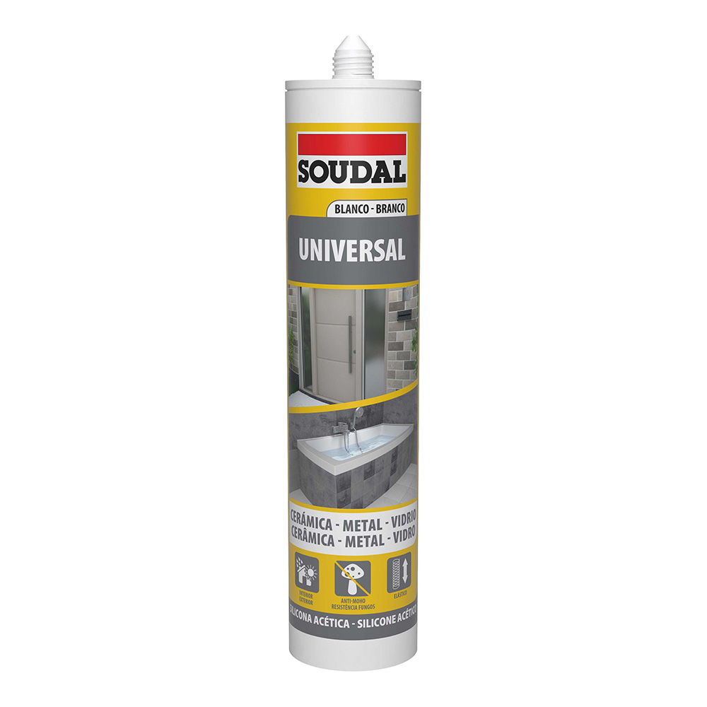 SILICONA UNIVERSAL BLANCA 280ml 103184 SOUDAL - Ítem