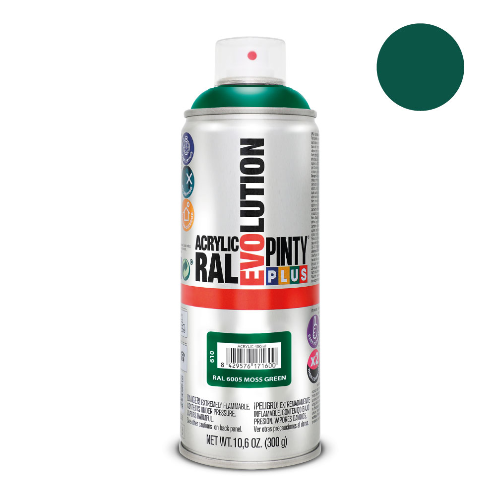 PINTURA EN SPRAY PINTYPLUS EVOLUTION 520cc RAL 6005 VERDE MUSGO - Ítem