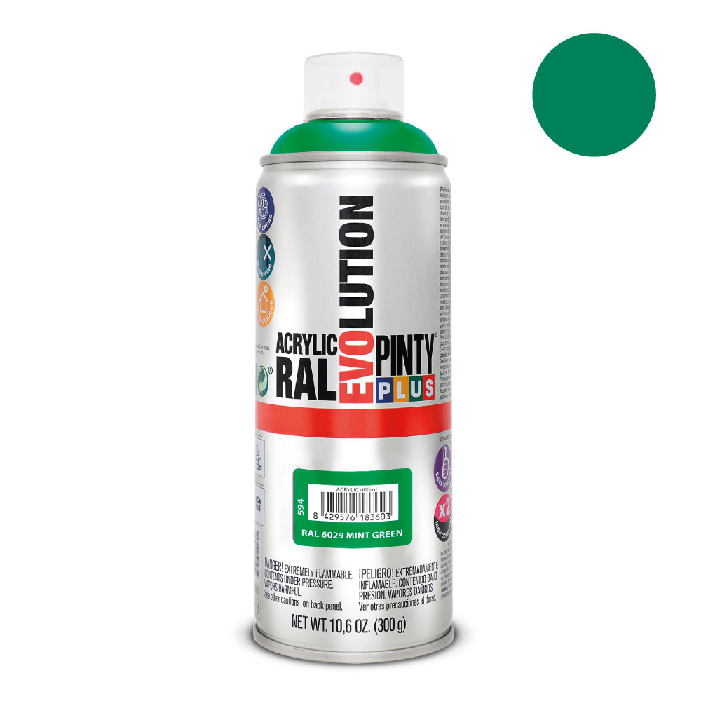 PINTURA EN SPRAY PINTYPLUS EVOLUTION 520cc RAL 6029 VERDE MENTA