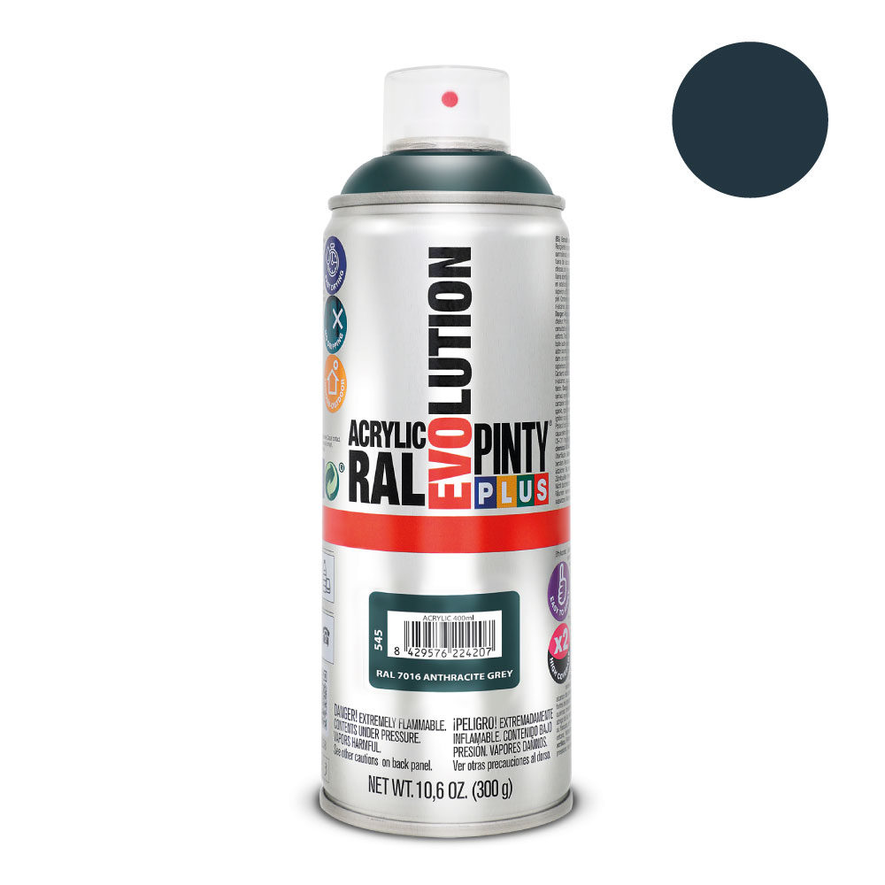 PINTURA EN SPRAY PINTYPLUS EVOLUTION 520cc RAL 7016 GRIS ANTRACITA