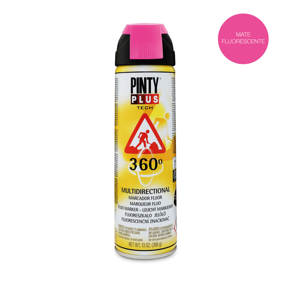 PINTURA EN SPRAY PINTYPLUS TECH 650cc MARCADOR 360° FUCSIA T184