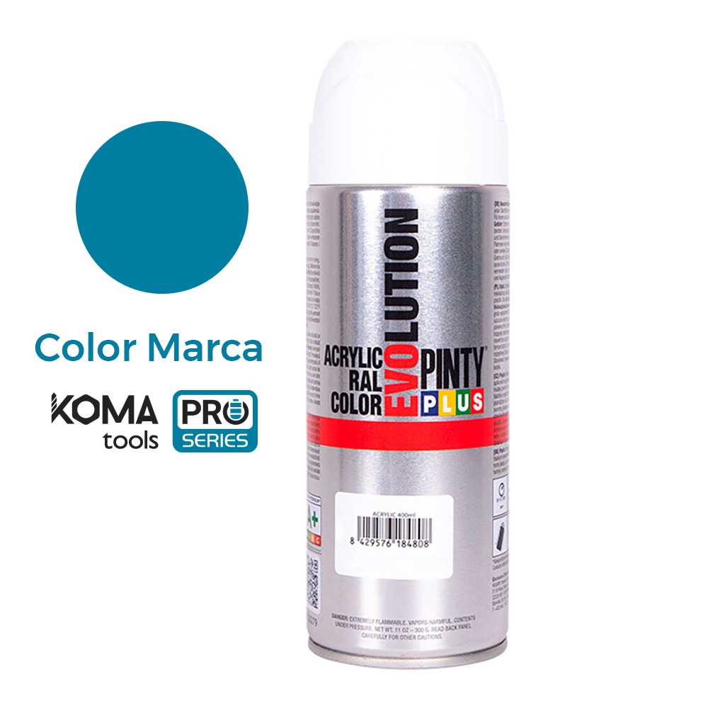 SPRAY RAL 230 50 40 AZUL COLOR CORPORATIVO KOMA TOOLS PINTY PLUS