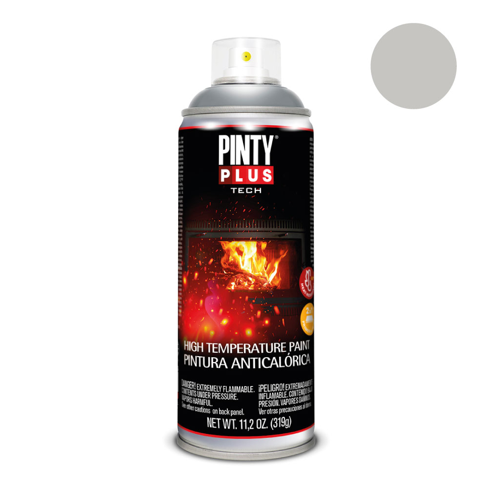 PINTURA EN SPRAY PINTYPLUS TECH 520cc ANTICALÓRICA PLATA A150