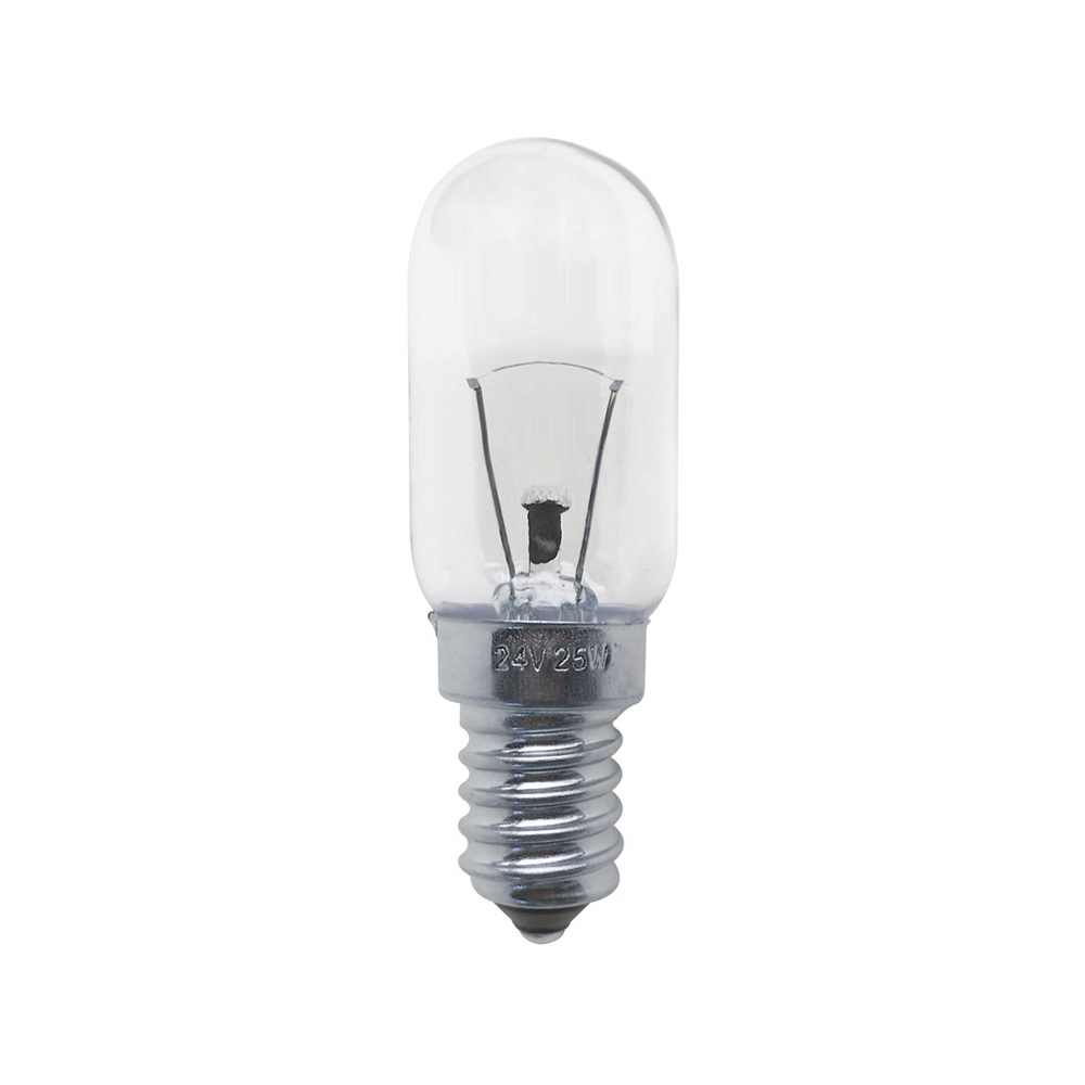 BOMBILLA INCANDESCENTE PEBETERO TUBULAR CLARA E14 25W 24V