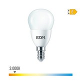 BOMBILLA ESFERICA LED E14 7W 806lm 3000K LUZ CALIDA Ø4,8x9,5cm EDM