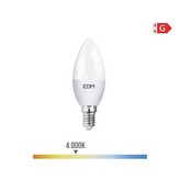 BOMBILLA VELA LED E14 5W 400lm 4000K LUZ DIA Ø3,5x10cm EDM