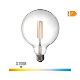 BOMBILLA DE GLOBO CON FILAMENTO DE LED E27 6W 800lm 3200K LUZ CALIDA Ø12,5x18,2cm EDM