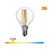 BOMBILLA ESFERICA CON FILAMENTO DE LED E14 4W 500lm 3200K LUZ CALIDA Ø4,5x7,8cm EDM