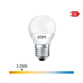 BOMBILLA ESFERICA LED E27 6W 500lm 3200K LUZ CALIDA Ø4,5x8,2cm EDM