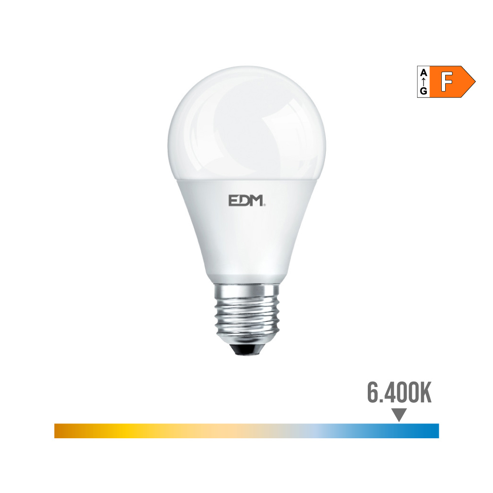 BOMBILLA STANDARD LED E27 7W 580lm 6400K LUZ FRIA Ø5,9x11cm EDM