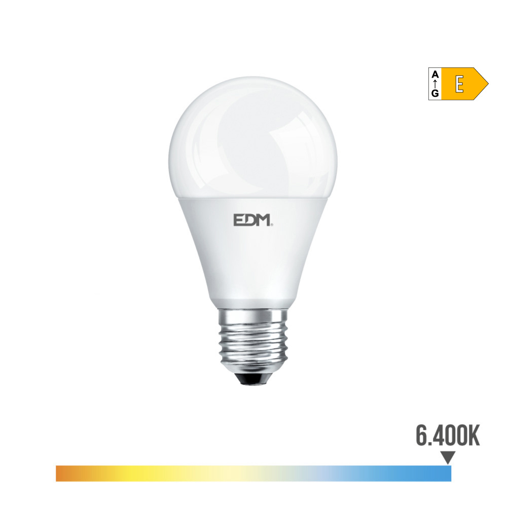 BOMBILLA STANDARD LED E27 20W 2100lm 6400K LUZ FRIA Ø6,5x12,5cm EDM