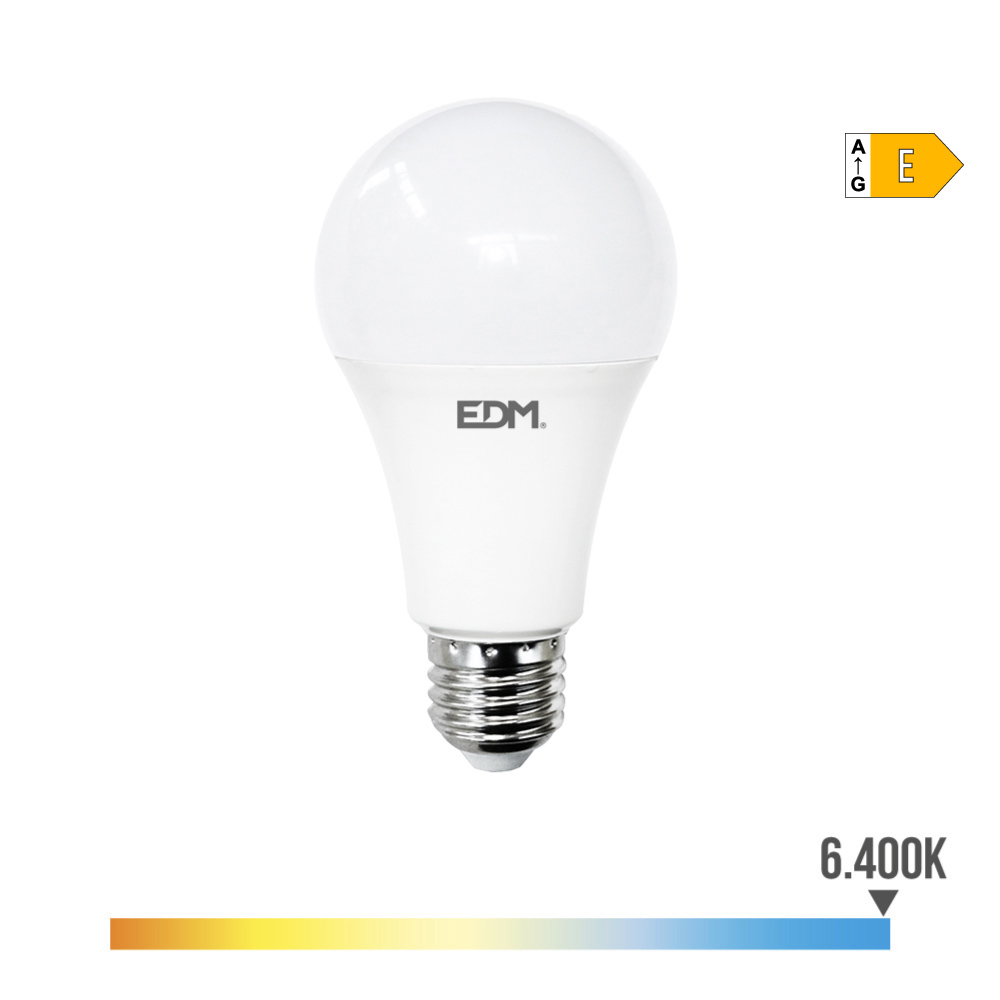 BOMBILLA STANDARD LED E27 24W 2700lm 6400K LUZ FRIA Ø7x13,6cm EDM